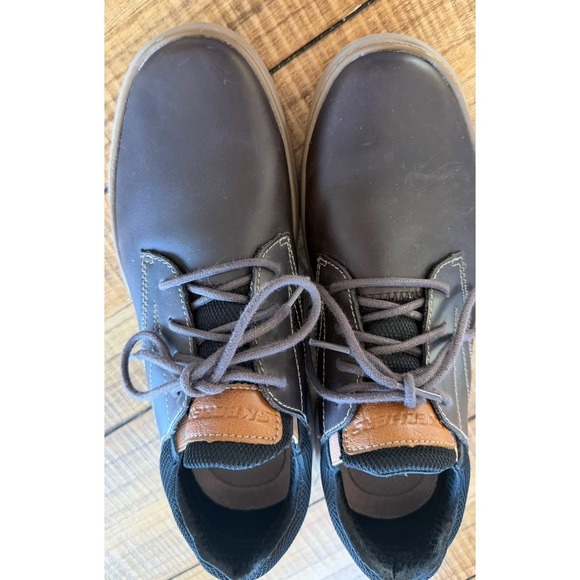 Skechers Shoes, Men's, Size 9, Classic Fit Brown Air Cooled Memory Foam Oxford - Picture 4 of 10